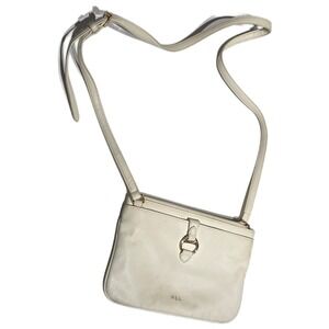 RLL Lauren Ralph‎ Lauren Crossbody Bag Purse Handbag Ivory Gold Hardware